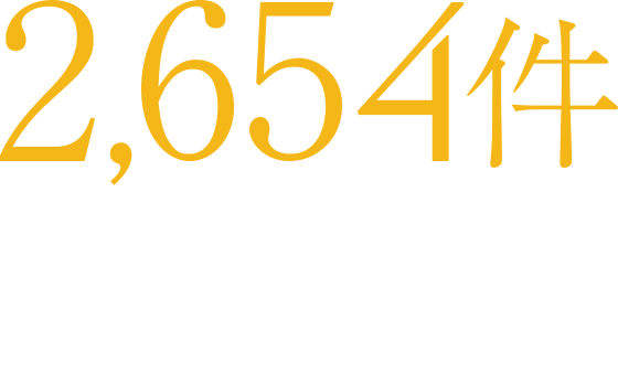 2,654件のお客様にご愛顧いただいています。